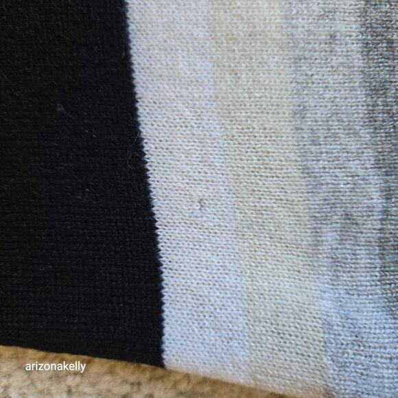 Brodie Cashmere Pullover Hoodie Stripe XS Black White Grey - Picture 7 of 7